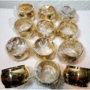 12 Brass Round Napkin Rings Made In India